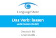 LanguageStore - Verb: lassen