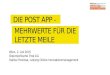 Werbeplanung.at SUMMIT 15 – Die Post App: Mehrwehrte für die letzte Meile – Dahlia Preziosa