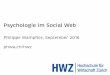 Psychologie im Social Web - Version 2016