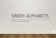 Sindhi alphabeits 1