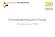 Gemeindeversammlung Eschlikon vom 29.11.2016