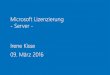 Microsoft Lizenzierung – Server
