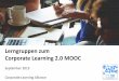 Lerngruppen zum Corporate Learning 2.0 MOOC