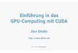 Schulung: Einführung in das GPU-Computing mit NVIDIA CUDA