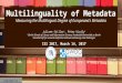 Multilinguality of Metadata. Measuring the Multilingual Degree of Europeana‘s Metadata