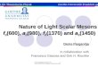 Denis Parganlija (Frankfurt U.) Excited QCD 2010, Tatranska Lomnica/Slovakia Nature of Light Scalar Mesons f 0 (600), a 0 (980), f 0 (1370) and a 0 (1450)
