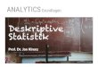 Analytics Grundlagen: Deskriptive Statistik
