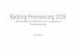 Backlog Priorisierung 2020: Wertmodelle & Simulationen von Intangibles zur Projektsteuerung