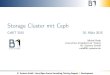 Storage Cluster mit Ceph - B1 Systems GmbH · PDF fileStorage Cluster mit Ceph CeBIT201520.März2015 ... Proxmox resizeableimages ... 3/4 Dateisystem: Test-Umgebungen: BTRFS ZFS
