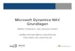Microsoft Dynamics NAV Grundlagen - navision-blog.de · PDF fileMicrosoft Dynamics NAV Grundlagen ... – Der Inhalt von jedem Formular kann nach Word oder Excel exportiert werden