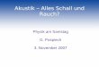 Akustik – Alles Schall und Rauch? - TU Dresden · PDF fileAkustik – Alles Schall und Rauch? Physik am Samstag G. Pospiech 3. November 2007