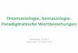 Onomasiologie, Semasiologie. Paradigmatische ... - web.vu.ltweb.vu.lt/flf/d.katinas/files/2011/09/Onomasiologie-  · PDF fileOnomasiologie, Semasiologie. Paradigmatische Wortbeziehungen