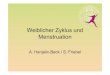 Weiblicher Zyklus und Menstruation - uniklinik- · PDF fileWeiblicher Zyklus und Menstruation A. Hanjalic-Beck / S. Friebel. Fall 1 • 27 jährige Patientin 0/0, ... Endometrium Regression