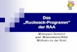 „Rucksack Programm“ - LVR (Landschaftsverband  · PDF fileDas „Rucksack-Programm“ der RAA Müzeyyen Semerci päd. Mitarbeiterin/RAA Mülheim an der Ruhr