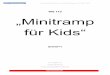 WS 110 „Minitramp für Kids“ - · PDF fileEinführung in das Minitrampolin als Einsprunggerät I Theorie 1. Vorbemerkung x Hilfsgerät beim Erlernen neuer Bewegungsfertigkeiten