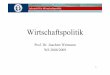 Prof. Dr. Joachim Weimann WS 2008/2009 - uni · PDF fileEine wichtige Implikation dieser Strategie: Die Trennung von Effizienz und Verteilung (Allokation und Distribution) • Notwendig,