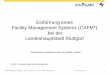 Einführung eines Facility Management Systems (CAFM*) · PDF fileLandeshauptstadt Stuttgart - SAP Competence Center / Elke Mergenthaler November 2014 1 Einführung eines Facility Management