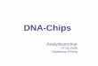 DNA-Chips -  · PDF file3.2 Synthese der DNA-Sonden auf dem Chip Vergleich der on-chip- und off-chip-Methode off-chip-Methode + Sonden sind zu 100% in ihrer Struktur bekannt