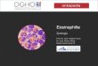 Zytologie - Onkopedia Deutsch · PDF fileEosinophilie (> 500 /µl), Blutausstrich, Papp. Drei morphologisch unauffällige eosinophile Granulozyten mit bilobulierten Kernen und kräftiger