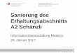 Sanierung des Erhaltungsabschnitts A2 Schä · PDF file1.Begrüssung Martin Dätwyler 2.Referat Richard Kocherhans 3.Referat Hanspeter Hofmann 4.Referat Martin Schaffer 5.Diskussion
