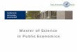 Master of Science in Public Economics - · PDF fileFachbereich Wirtschaftswissenschaft: Master of Science in Public Economics 5 Aufbau des Studiengangs: Kernbereich Fokus: Finanzwissenschaft