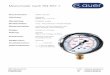 Manometer nach EN 837-1 - AUER Hydraulics GmbH - …auer-hydraulics.com/pdf/Manometer_nach_EN_837-1_v2… ·  · 2014-12-04Plug Mounting clamp 1 2 M5 14 HEX G ¼ (B S P) ... 30,5