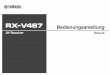 AV Receiver Deutsch - Yamaha - Deutschland · PDF fileDe 3 EINLEITUNG Hochwertiger interner Hochleistungs-5-Kanal-Verstärker Eingangs-/Soundfeldprogramm-Umschaltung mit nur einer