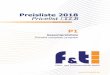 Preisliste 2018 3ULFHOLVW 2018 - FuT GmbHfut-gmbh.de/dl_lst/p1_preisliste-pricelist.pdfHochdruckfilter / High Pressure Filters 50 bar, 350 bar PF HP, HF HP, CF HP 14 ... (BSP) Part