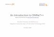 An Introductionto OMNeT++ - UNI Klagenfurt | ITECmlux/teaching/rechnernetze-ws07/OMNet... · An Introductionto OMNeT++ ... // Ethernet CSMA/CD MAC simple EtherMAC parameters: 