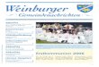 Weinburger Ausgabe: Sommer 2006 - Gemeinde Weinburg · GmbH, der Bestbieter für das Thera-peutische Kletterzentrum ermittelt und es konnte die Zuschlagsentschei- ... kWh/m pro Jahr)