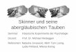Skinner und seine - ewi-psy.fu-berlin.de · Gliederung 1. B. F. Skinner 2. Operante Konditionierung 3. Abergläubische Tauben-original Experiment 4. Kritik 5. Studie von R. Aeschleman
