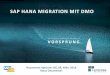SAP HANA MIGRATION MIT DMO - · PDF filekann nicht nein sagen ... SAP HANA MIGRATION MIT DMO Vgl. DENSBORN. Migration nach SAP S/4HANA. Seite 330 Vorbereitungs-/Planungsphase Ausführungsphase