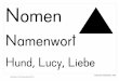 Wortarten Flashcards berarbeitet.doc) - LL-Web · Katharina Winkelhofer, 2005 Nomen Namenwort Hund, Lucy, Liebe überarbeitet von Petra Wagner-Mayrhofer 2013