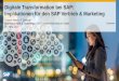 Digitale Transformation bei SAP: Implikationen für den SAP ... Aus… · External SAP Hybris Marketing SAP CRM SAP Cloud for Customer SAP CRM Marketer Sales Representative Sales