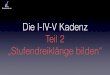 Die I-IV-V Kadenz Teil 2 â€‍Stufendreikl¤nge bildenâ€œ .C I D II E III F IV G V A VI B VII C I Die
