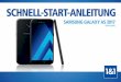 Schnell-Start-Anleitung Samsung Galaxy A5 2017 · Die wichtigsten Bedienelemente Ihres Samsung Galaxy A5. – Seitenansicht – – Rückansicht – – Vorderansicht – Geräteüberblick