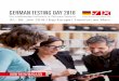 GERMAN TESTING DAY 2018 · Track 1 Track 2 Track 3 Track 4 Track + 14.45 – 15.20 Uhr Automation Innovation Agile Transformation Interactive Session – Usability Progile GTD 1.4