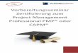Vorbereitungsseminar Zertifizierung zum Project …€¦ · Vorbereitungsseminar zur Zertifizierung zum PMP ... Aufbau, Struktur und Kontext des PMBoK®Guide als Grundlage für die
