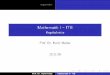 Mathematik I ITB - Hochschule kamelzer/ws08/Folien2_ITB.pdf  Kegelschnitte Mathematik I ITB Kegelschnitte