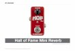 Hall of Fame Mini Reverb - toneprints.com · tarristen wie Paul Gilbert, Guthrie Govan, John Petrucci oder Steve Vai Ihr Pedal „virtuell“ neu verkabeln und die Beziehung zwischen