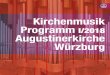 Kirchenmusik Programm I/2018 Augustinerkirche … _I_web.pdf · Canto Coronato Barbara Zanichelli, Patricia Kemmer, Judith Raspe – Gesang | Holger Slowik – Glockencarillon | David