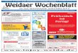 Weidaer Wochenblatt 552 · Erscheint kostenlos vorwiegend alle 14 Tage in Weida, Birkhausen, Birkigt, Burkersdorf, Crimla, Cronschwitz, Forstwolfersdorf, Frießnitz, Gräfenbrück,