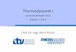 Thermodynamik - ITV -Institut für Technische … · 2.3 Bestimmung von Zustandsgrößen 3 • Zustand wird bestimmt durch zweiunabhängige, intensive Zustandsgrößen • Bestimmung