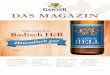 Ganter KdMag 1-2017 Mai · „Himmlisch gut“ – so fasst die Brauerei Eigenarten und Vor-züge des neuen Hellen zusammen: Süffi g und leicht mit einem ... haben regionale 