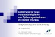 Einführung für neue Vorstandsmitglieder von ... · NPO-Spitex im Thurgau 19 Organisationen mit kommunalem Leistungsauftrag ... Öffentlichkeitsarbeit, Information über bestehendes