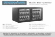 Back Bar Chiller - Love Tiki · 1 UK Safety Tips • Position on a flat, stable surface. • A service agent/qualified technician should carry out installation and any repairs if