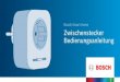 Bedienungsanleitung Zwischenstecker - Bosch … Bosch Smart Home Controller sowie die Bosch Smart Home App verfügen und beides erfolgreich ein ... Software Klasse Klasse A Abmessungen