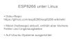 ESP8266 unter Linux - Attraktor Wiki · Abhängigkeiten installieren Unter Ubuntu: aptget install git autoconf buildessential gperf bison flex texinfo libtool libncurses5