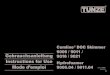 Comline DOC Skimmer 9006 / 9011 - Home - Tunze · 1 Gebrauchsanleitung Instructions for Use Mode d’emploi x9011.8888 02/2015 ® Comline® DOC Skimmer 9006 / 9011 / 9016 / 9021 Hydrofoamer