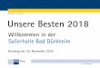 IHK Pfalz | Ausbildung Unsere Besten 2018 · IHK Pfalz | Ausbildung Unsere Besten 2018 Willkommen in der Salierhalle Bad Dürkheim Dienstag der 20. November 2018 |